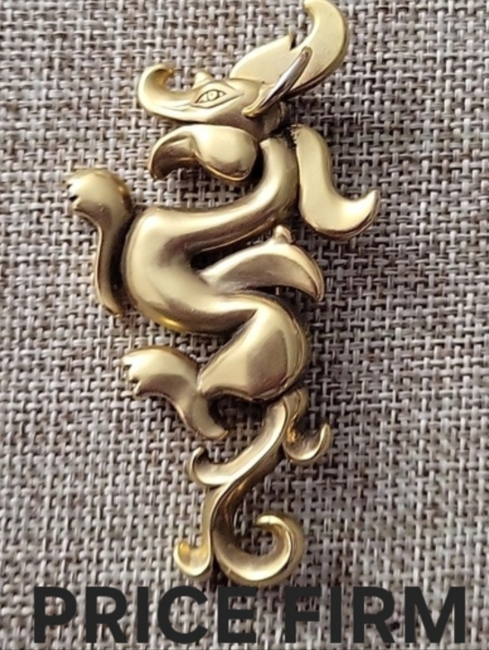 Vintage MMA Metropolitan Museum of Art Goldtone Dragon Pin Can Also Be Pendant
